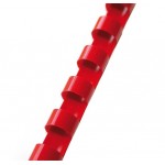 Grzbiety bindowania plastikowe 10mm 100sztuk czerwone