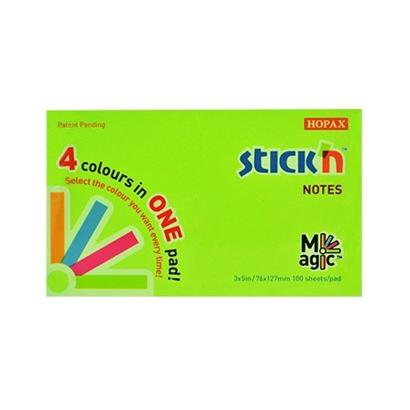 Karteczki-Samoprzylepne-Stick"N-Magic-Pad-76X127Mm-Neon-Mix