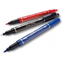 Marker permanentny Pentel N75W 2 końcówki czarny