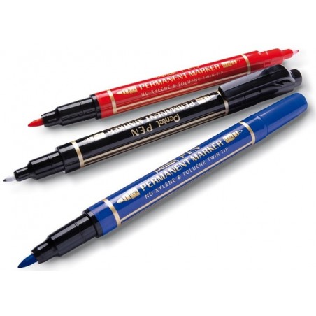 Marker permanentny Pentel N75W 2 końcówki czarny