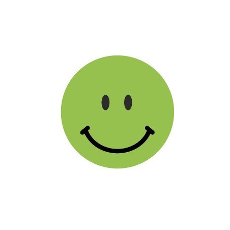 Kółka z symbolami do zaznaczania w dyspenserze Uśmiechnięta buźka trwałe 250 szt. / rolka, śr. 19mm zielone Avery Zweckform