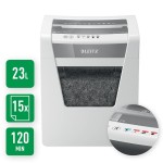 Niszczarka Leitz IQ Office P4, 15 kartek, kosz 23-litry