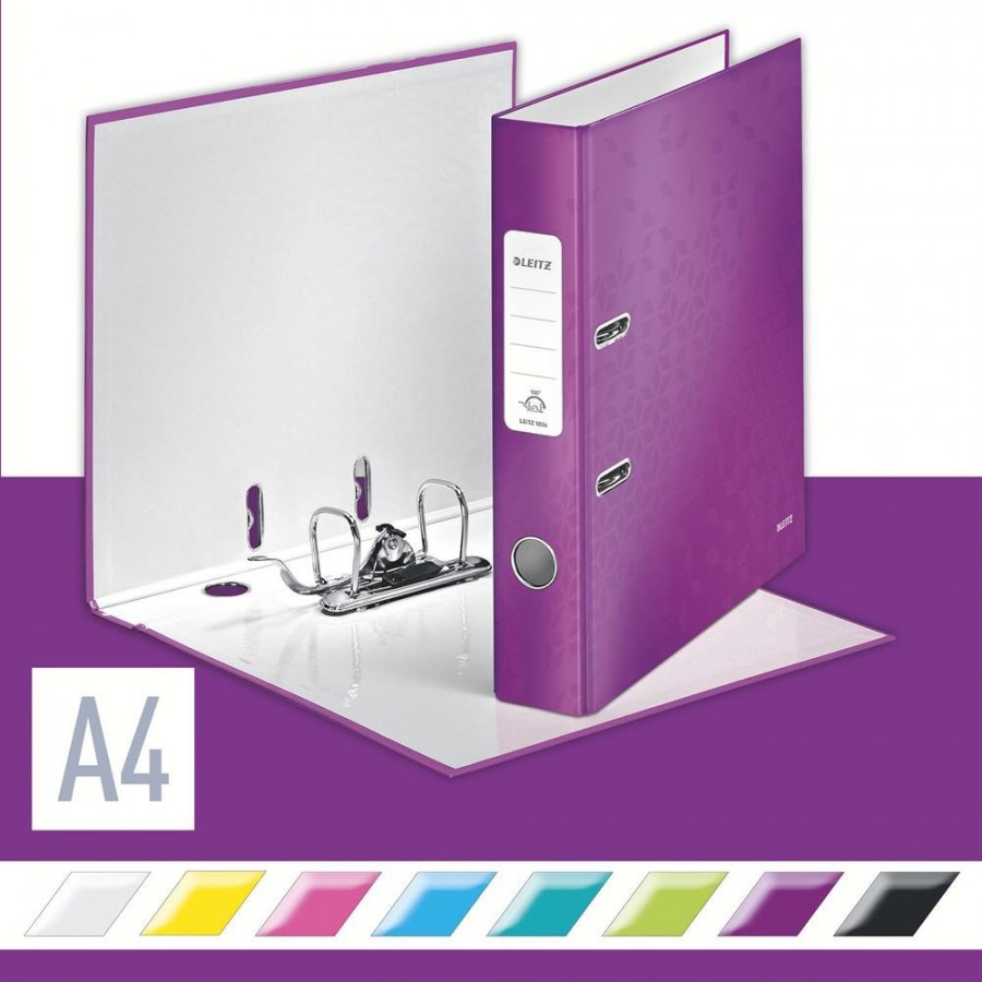 Segregator-z-mech-WOW-Leitz-180°-A4-50mm-fioletowy