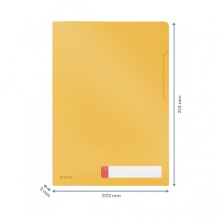 Folder A4 z kieszonką na etykietę Leitz Cosy, żółta