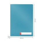 Folder A4 z kieszonką na etykietę Leitz Cosy, niebieska