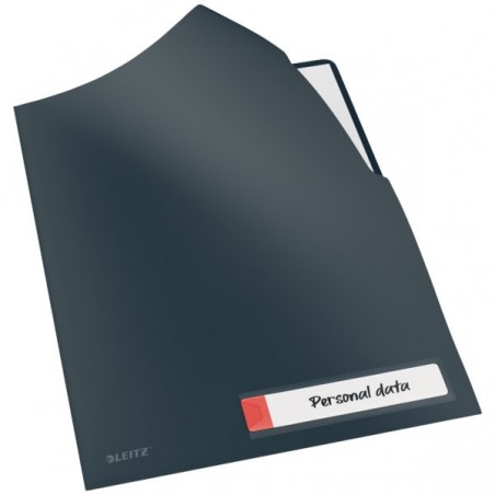 Folder A4 z kieszonką na etykietę Leitz Cosy, szara