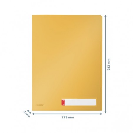 Folder A4 z 3 przegródkami Leitz Cosy, żółta