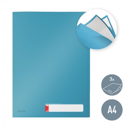 Folder-A4-z-3-przegrodkami-Leitz-Cosy-niebieska