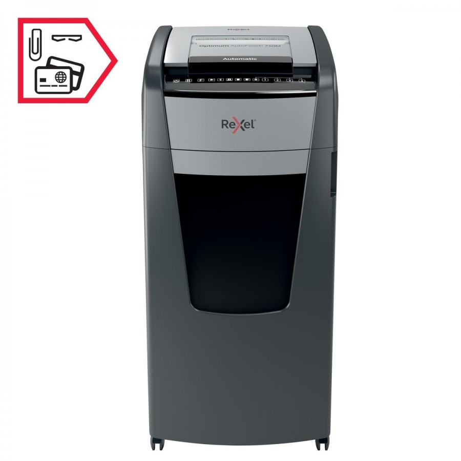 Niszczarka Rexel Optimum AutoFeed+ 750M, (P-5), 750 kartek, 140 l kosz