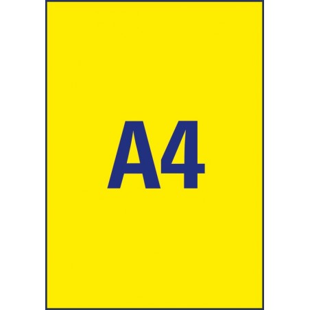 Etykiety neonowe Avery Zweckform, A4, 25 ark., 210x297mm, żółte neonowe