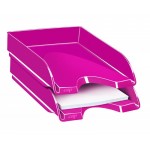Szufladka na biurko polistyren różowa tacka półka