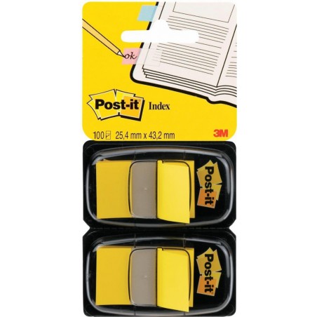 Zakładki indeksujące Post-it żółte 25x43mm 2x50szt