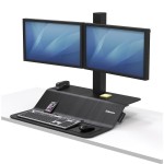 Stanowisko do pracy stojącej Fellowes Sit-Stand Lotus VE czarne na 2 monitory