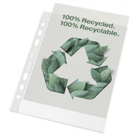 Koszulki groszkowe Esselte Recycled Premium A5, 70 mic, PP, w kartoniku, op. 100 szt.
