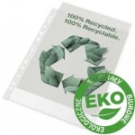 Koszulki groszkowe Esselte Recycled Premium A4 Maxi, 70 mic, PP, w kartoniku, op. 100 szt.