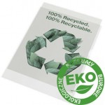 Folder groszkowy Esselte Recycled Premium A4, 100 mic, PP, w kartoniku, op. 100 szt.