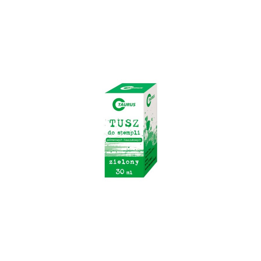 Tusz do stempli 30ml polimerowy kauczukowy Taurus Zielony