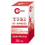 Tusz do stempli 30ml polimerowy kauczukowy Taurus Czerwony
