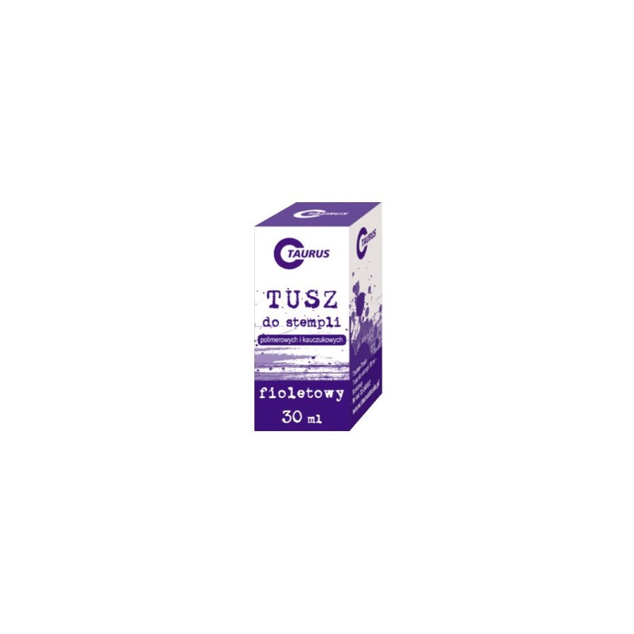 Tusz do stempli 30ml polimerowy kauczukowy Taurus Fioletowy