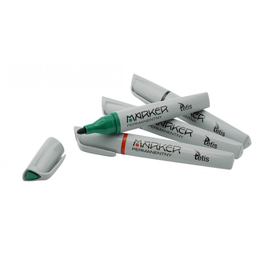 Marker-permanentny-Tetis-KM–109-okragla-koncowka-3mm-Komplet