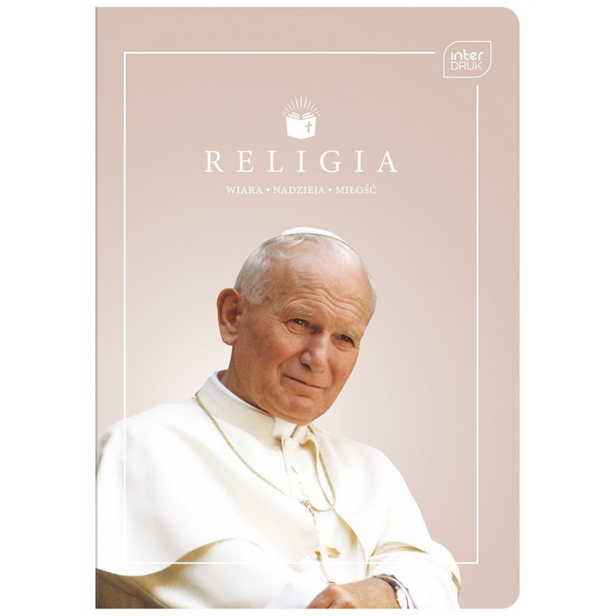 Zeszyt w kratkę przedmiotowy A5 32 kartkowy Religia Papież