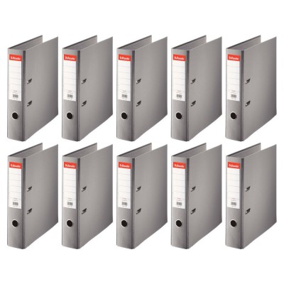 Segregator-Esselte-A4-Z-Dzwignia-Ekonomiczny-75-Mm-Szary-zestaw-10-szt