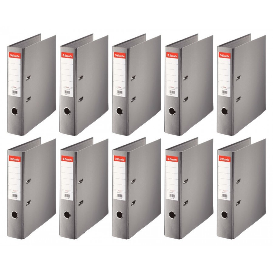 Segregator-Esselte-A4-Z-Dzwignia-Ekonomiczny-75-Mm-Szary-zestaw-10-szt