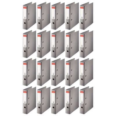 Segregator-Esselte-A4-Z-Dzwignia-Ekonomiczny-75-Mm-Szary-zestaw-20-szt