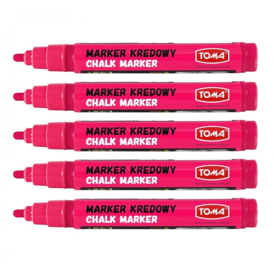 Marker-kredowy-Toma-TO-292-rozowy-zestaw-5-szt