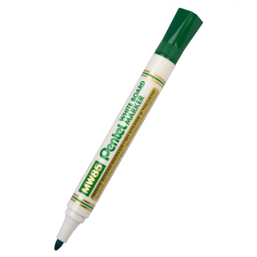 Marker Do Tablic Suchościeralnych Pentel MW85 Zielony - zestaw 12 szt