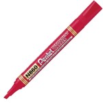 Marker Permanentny Pentel N860 Czerwony ścięta końcówka - zestaw 10 szt