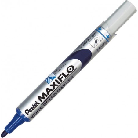 Marker do tablic suchościeralnych Pentel Maxiflo S niebieski - zestaw 6 szt