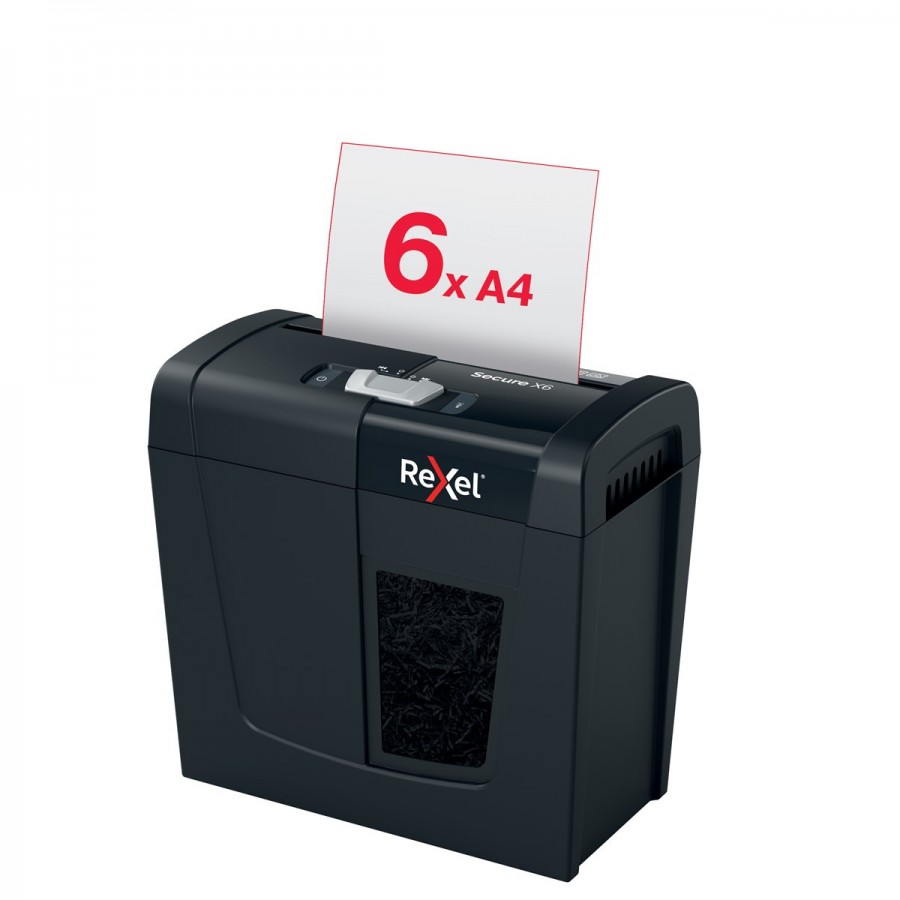 Niszczarka Rexel Secure X6, (P-4), 6 kartek, 10 l kosz