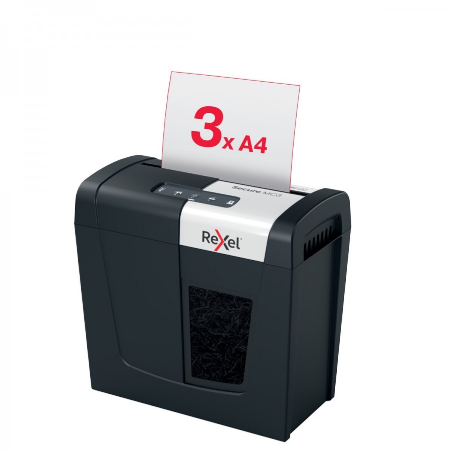 Niszczarka Rexel Secure MC3, (P-5), 3 kartki, 10 l kosz