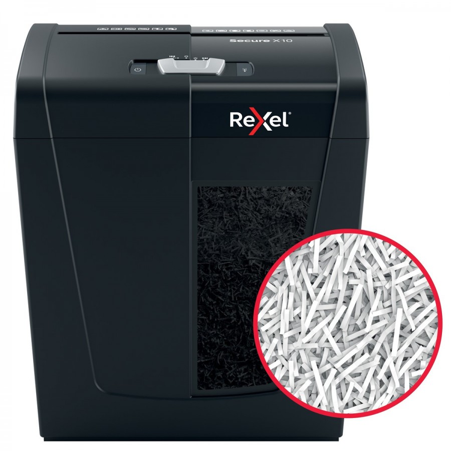 Niszczarka Rexel Secure X10 (P-4), 10 kartek, 18 l kosz