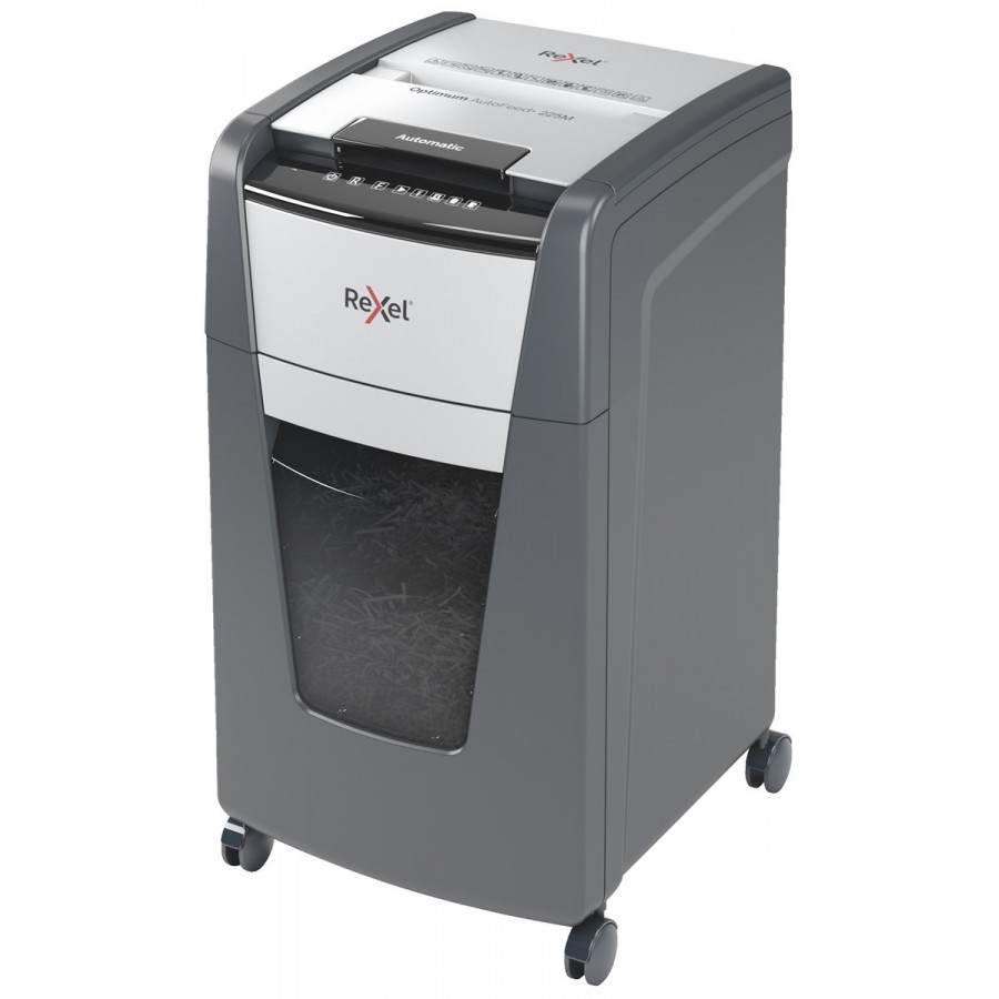 Niszczarka Rexel Optimum AutoFeed+ 225M, (P-5), 225 kartek, 60 l kosz