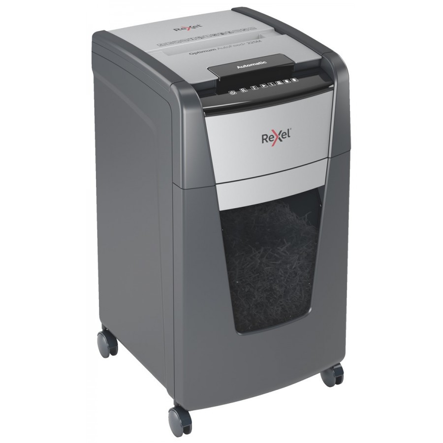 Niszczarka Rexel Optimum AutoFeed+ 225M, (P-5), 225 kartek, 60 l kosz