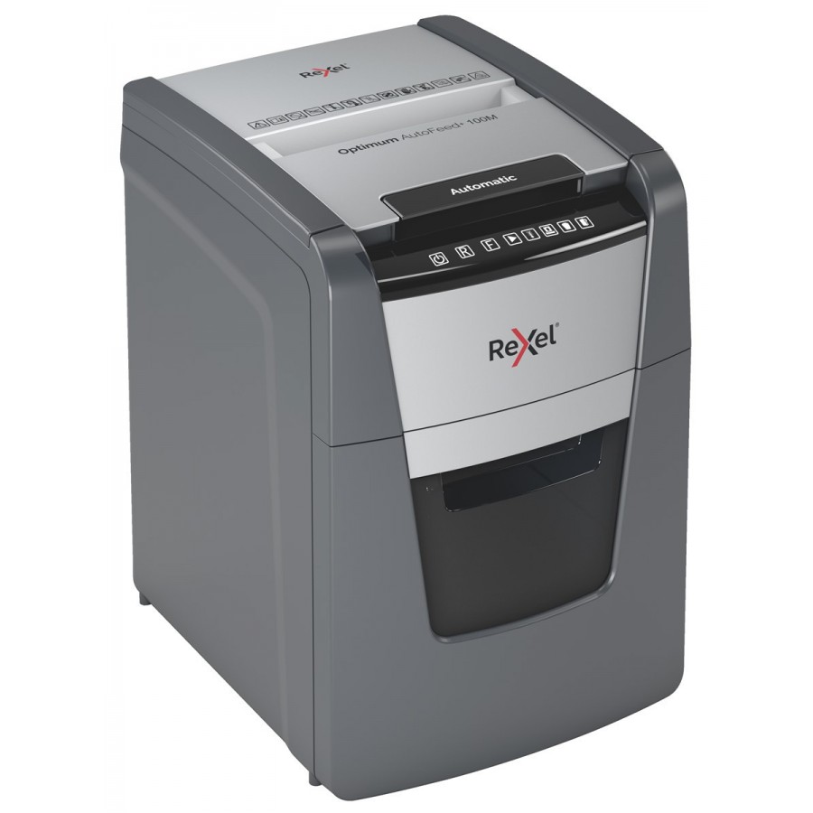 Niszczarka Rexel Optimum AutoFeed+ 100M, (P-5), 100 kartek, 34 l kosz