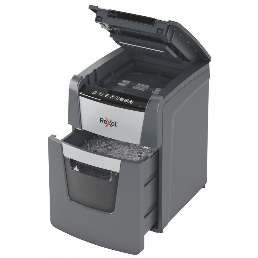 Niszczarka Rexel Optimum AutoFeed+ 100M, (P-5), 100 kartek, 34 l kosz