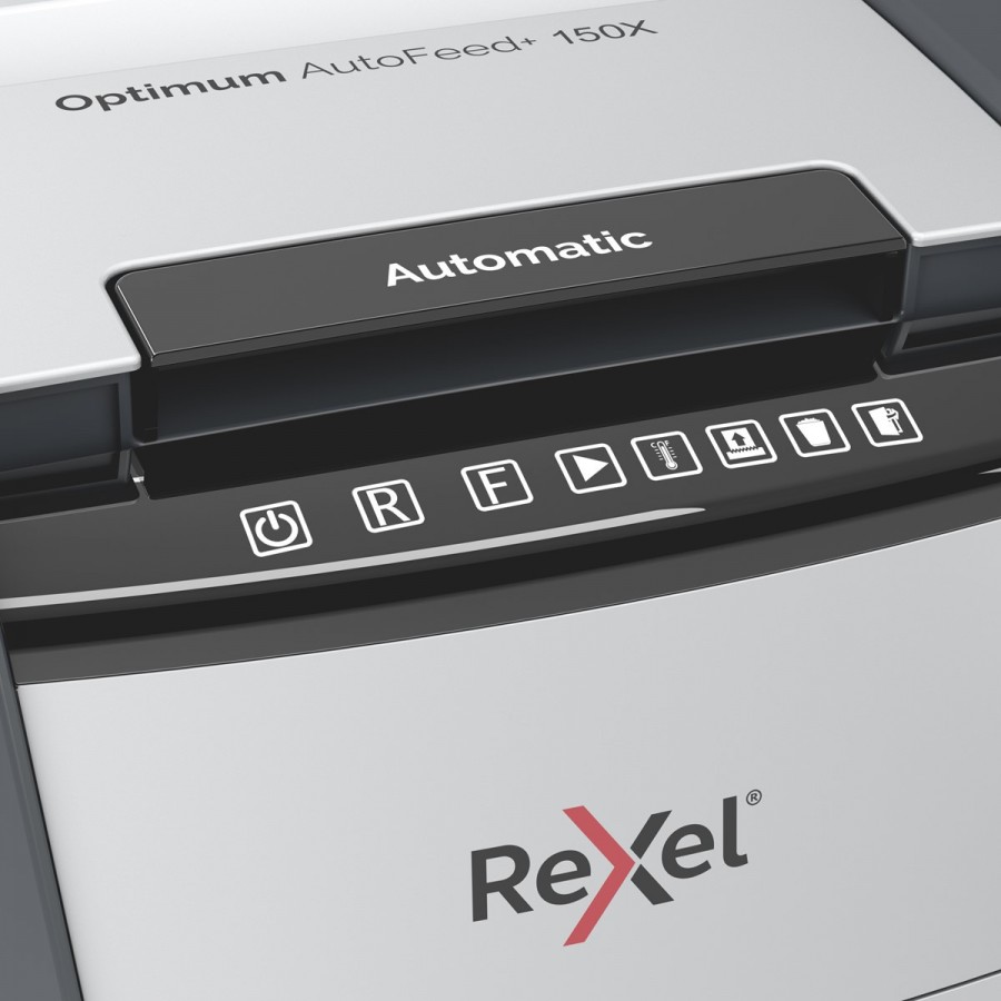Niszczarka Rexel Optimum AutoFeed+ 150X, (P-4), 150 kartek, 44 l kosz