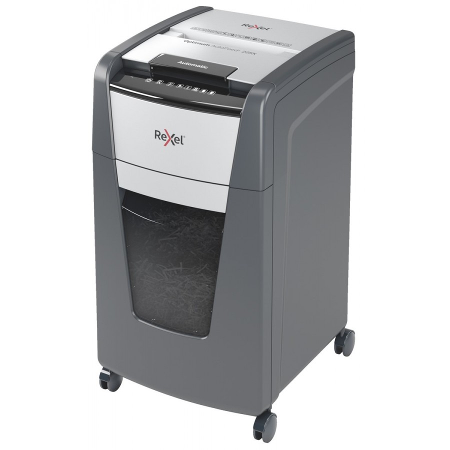 Niszczarka Rexel Optimum AutoFeed+ 225X, (P-4), 225 kartek, 60 l kosz
