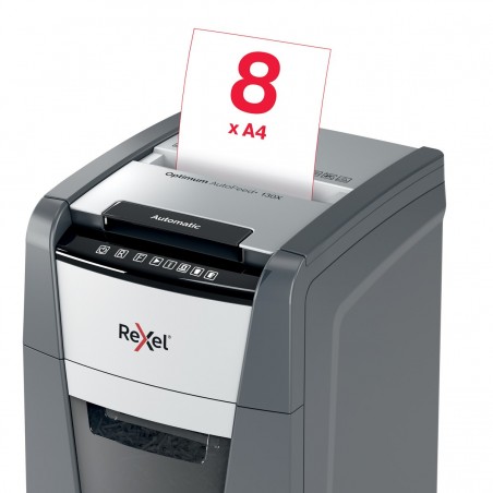Niszczarka Rexel Optimum AutoFeed+ 130X, (P-4), 130 kartek, 44 l kosz
