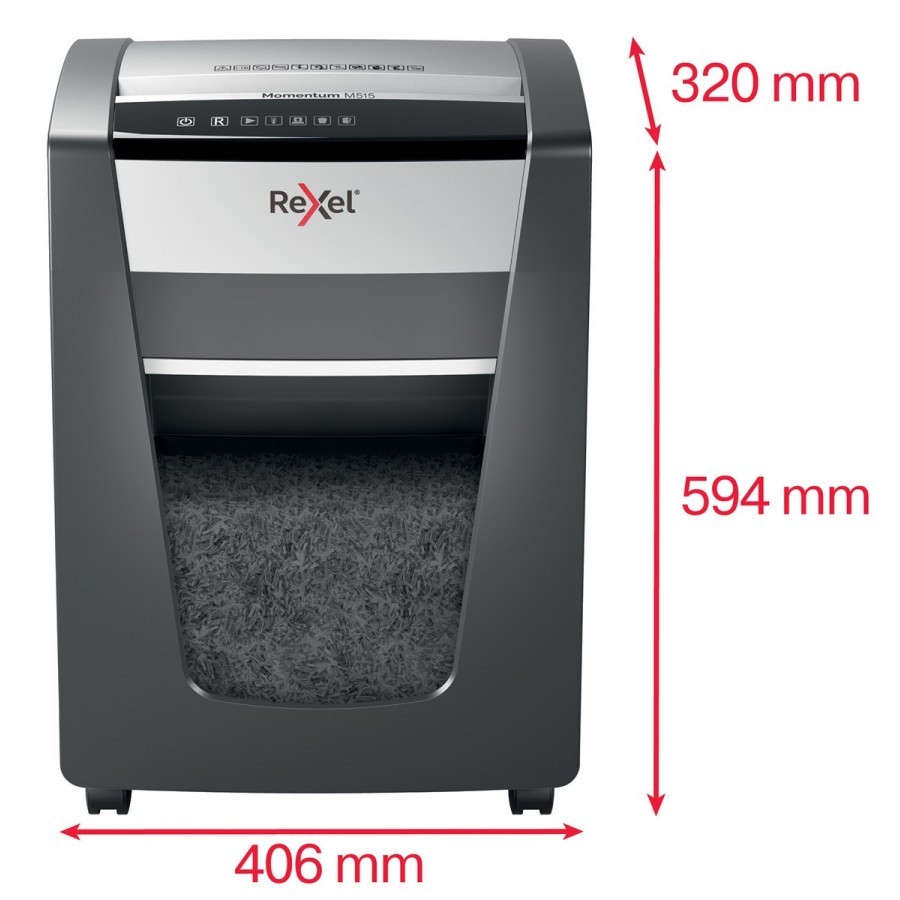 Niszczarka Rexel Momentum M515, 15 kartek, 30 l kosz