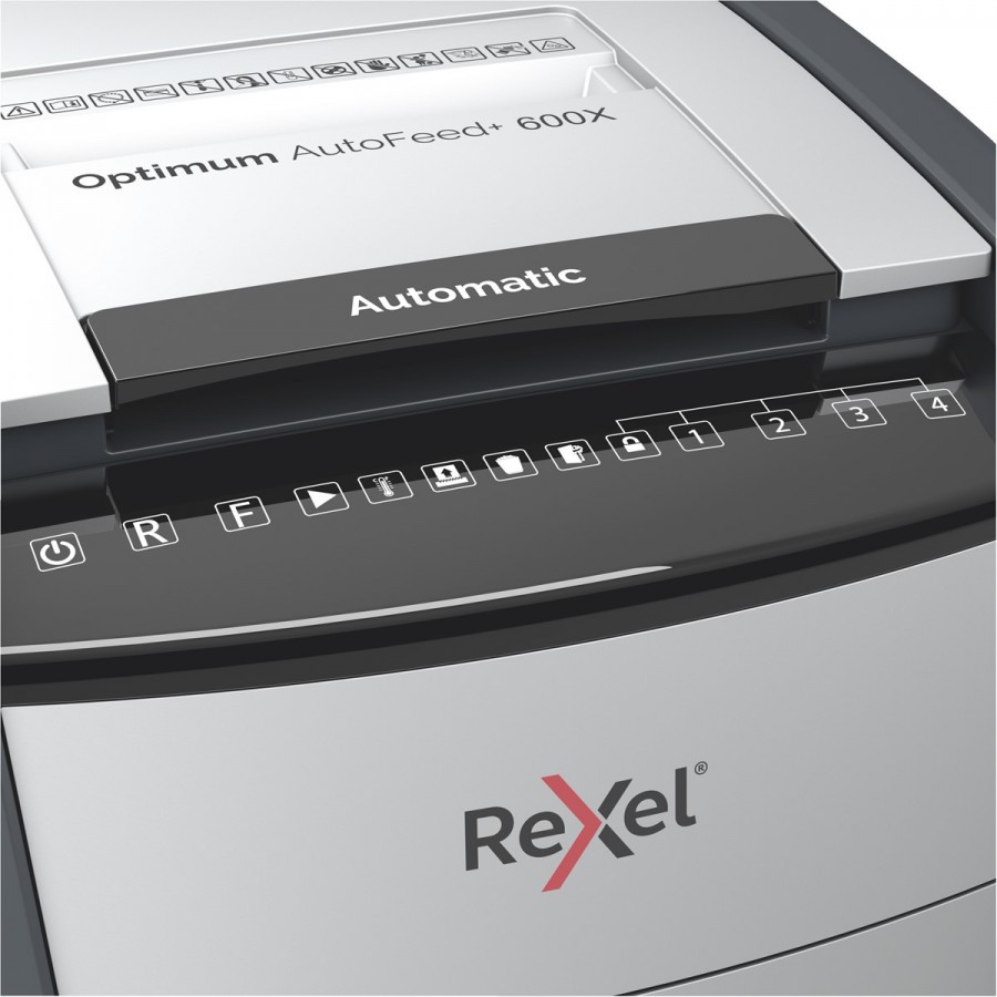Niszczarka Rexel Optimum AutoFeed+ 600X, (P-4), 600 kartek, 110 l kosz