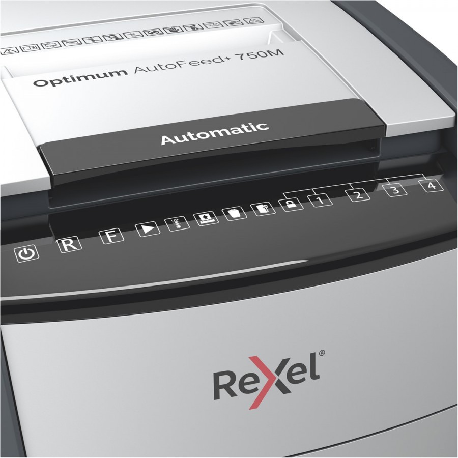 Niszczarka Rexel Optimum AutoFeed+ 750M, (P-5), 750 kartek, 140 l kosz