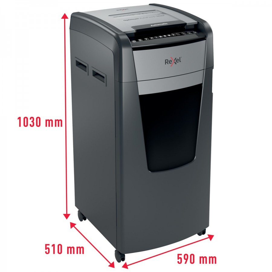 Niszczarka Rexel Optimum AutoFeed+ 600M, (P-5), 600 kartek, 110 l kosz