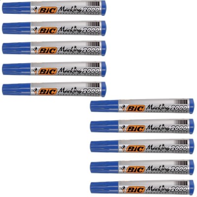 Marker Permanentny Bic Niebieski Okrągła Końcówka 10szt