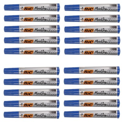Marker Permanentny Bic Niebieski Okrągła Końcówka 20szt