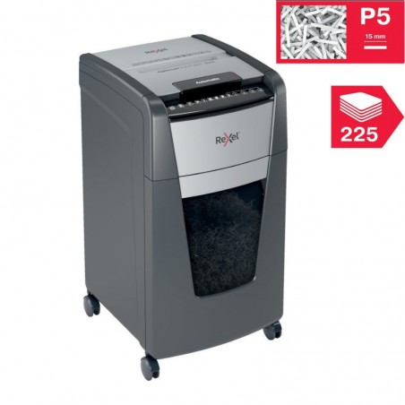 Niszczarka Rexel Optimum AutoFeed+ 225M, (P-5), 225 kartek, 60 l kosz