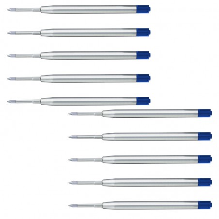 Wkład długopisu Zenith LE023 metalowy niebieski - 10 sztuk